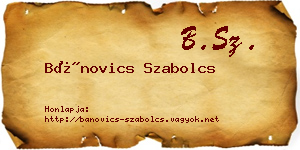 Bánovics Szabolcs névjegykártya